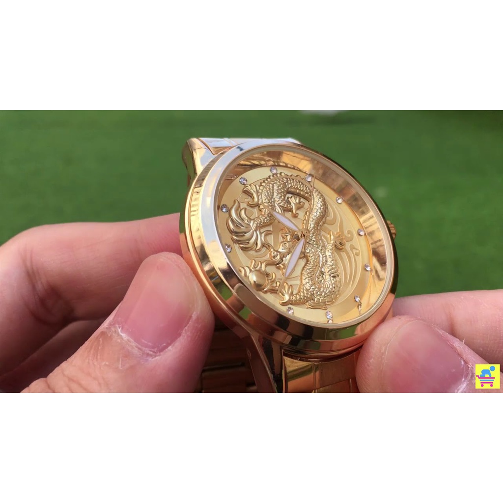 Đồng hồ thời trang Nam Rồng vàng có lịch KG78 | WebRaoVat - webraovat.net.vn