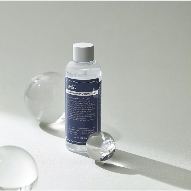 Nước Hoa Hồng Cấp Ẩm Không Mùi Dành Cho Da Nhạy Cảm Klairs Supple Preparation Unscented Toner 180ml