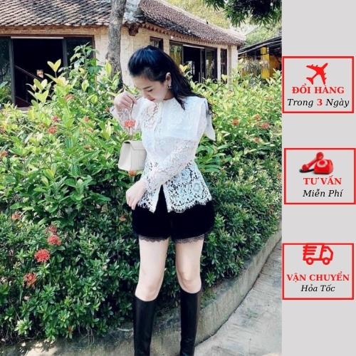 Áo sơ mi ren nữ tiểu thư dài tay ulzzang Hàn Quốc yolo fashion