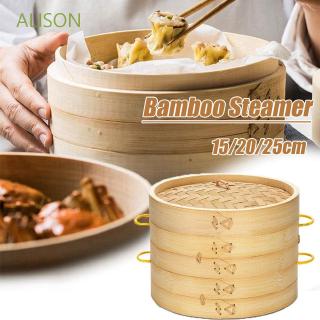 Xửng hấp bánh bao có tay cầm bằng tre