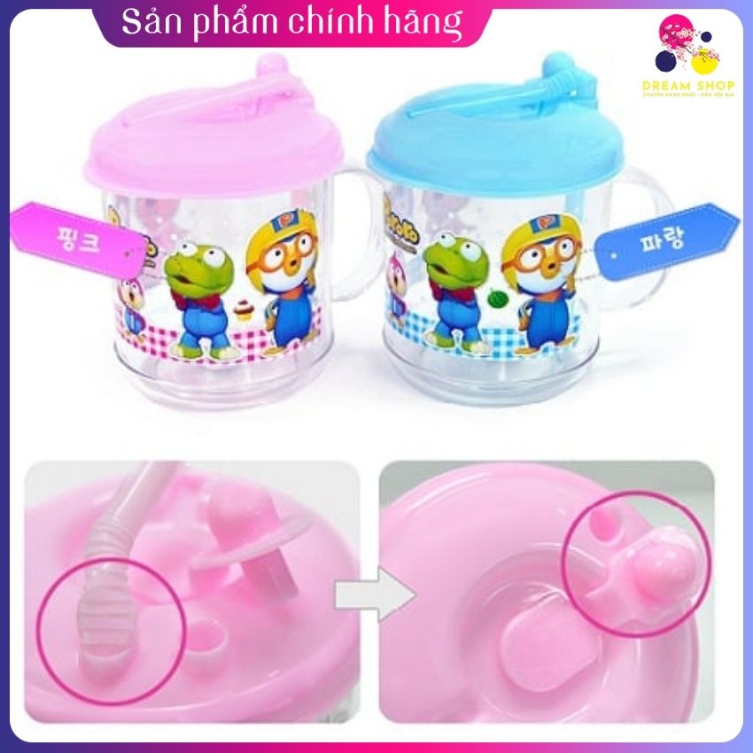 Cốc nhựa tập hút cho bé Pororo nhập khẩu Hàn Quốc -Dreamshop.vn