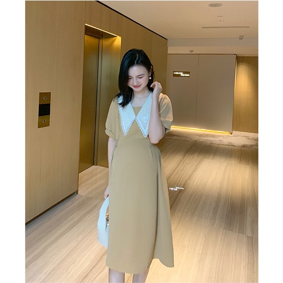 Váy đầm bầu xuông thiết kế công sở, dự tiệc cho mẹ bầu phong cách hàn quốc sang trọng thanh lịch mới mùa hè