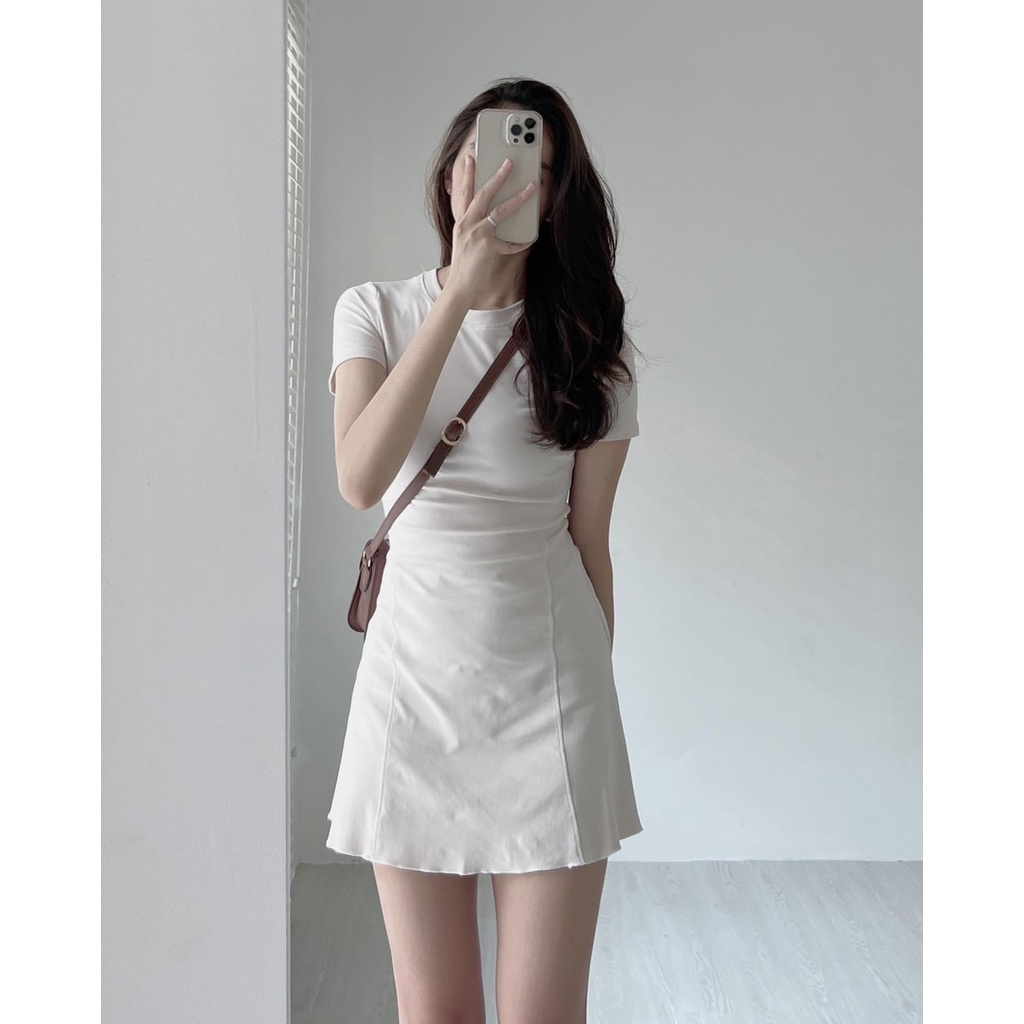 Váy body cotton co giãn đần boddy ngắn tay -MINXY SHOP