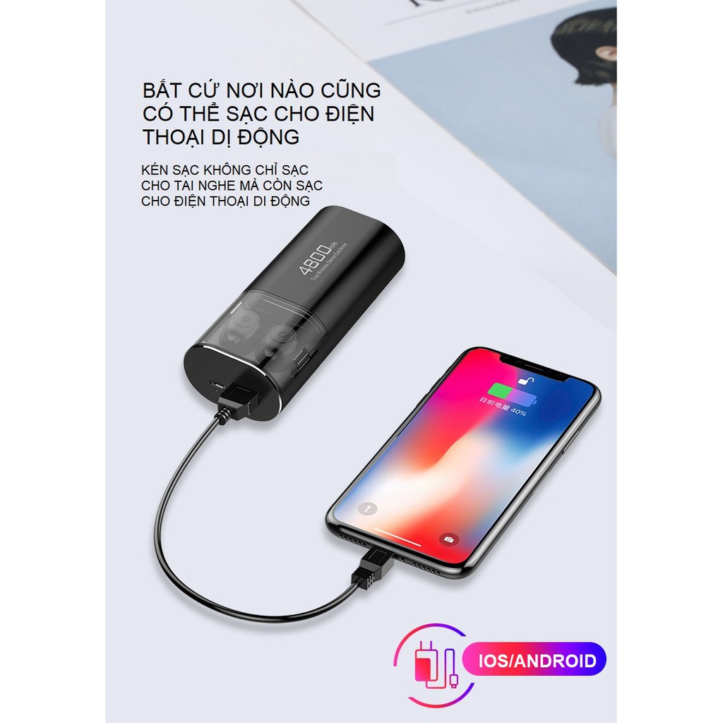 Tai Nghe Bluetooth F9 S11 Tai Nghe Không Dây S11 Công Nghệ Bluetooth 5.0 Kén Sạc 4800 Mah Kiêm Sạc Dự Phòng .