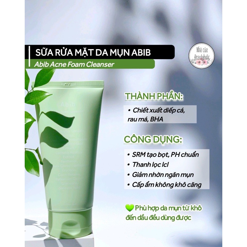 Sửa rửa mặt dành cho da mụn Abib Ance Foam Cleanser | BigBuy360 - bigbuy360.vn