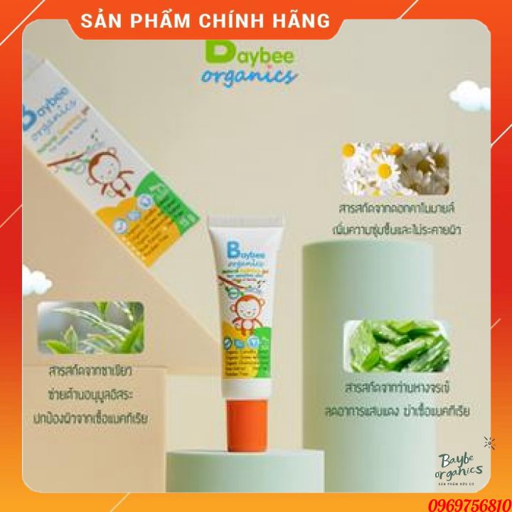 Kem bôi muỗi đốt, côn trùng cắn CHIẾT XUẤT HỮU CƠ Baybee organics giảm sưng đỏ mẩn đỏ tức thì cho bé