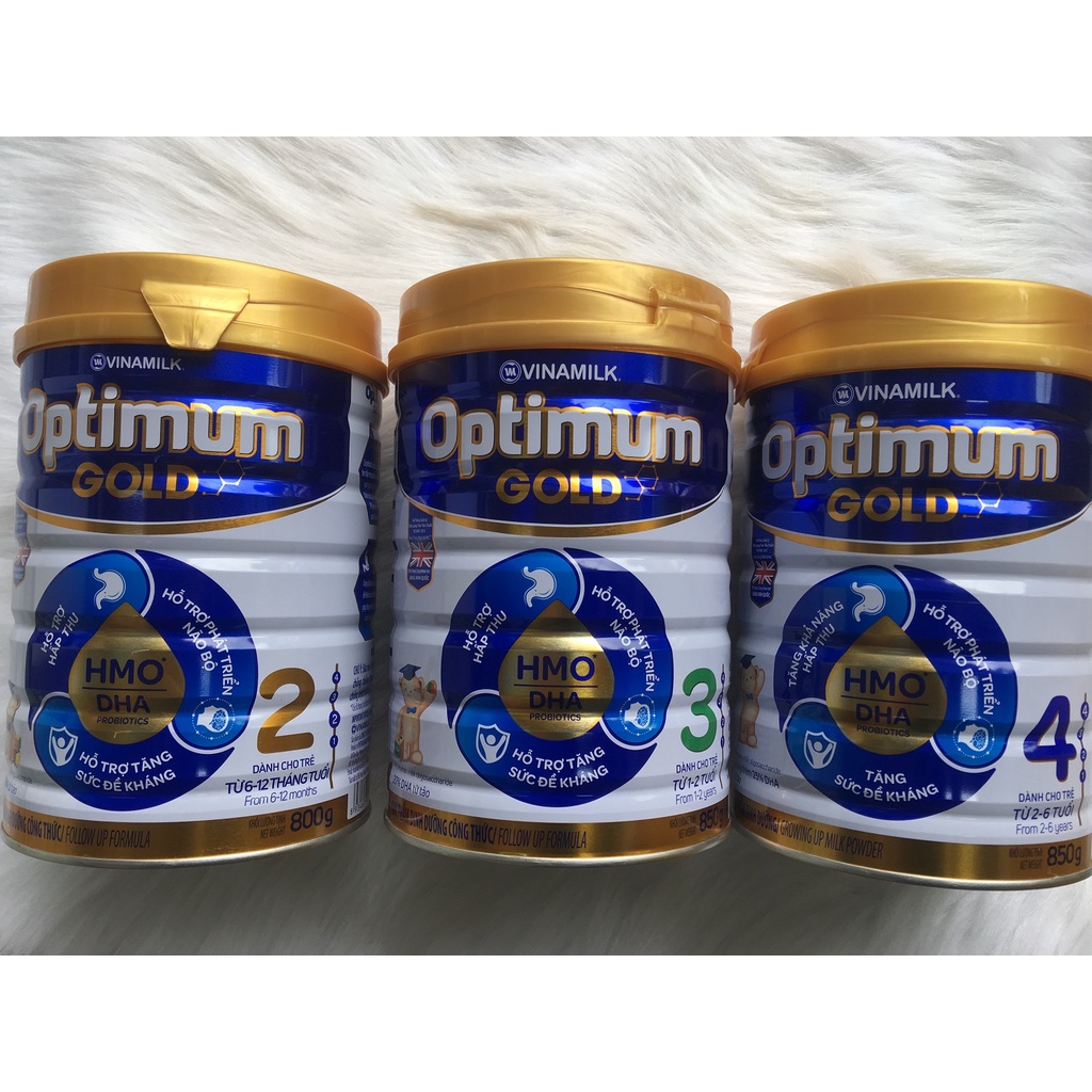Sữa bột Vinamilk Optimum gold mẫu mới số 1,2,3,4 800g
