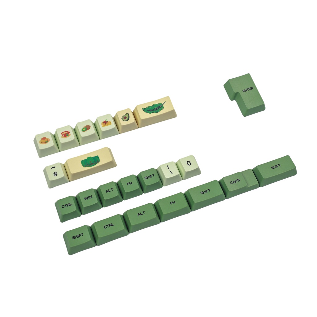 Nắp Đậy Bàn Phím OEM Màu Matcha Tiện Dụng | Vỏ Bọc Chìa Khóa Nhuộm Màu Bằng Nhựa PBT | Ansi ISO 61 64 68 84 87 96 | Bàn Phím Cơ MX DIY Chất Lượng Cao