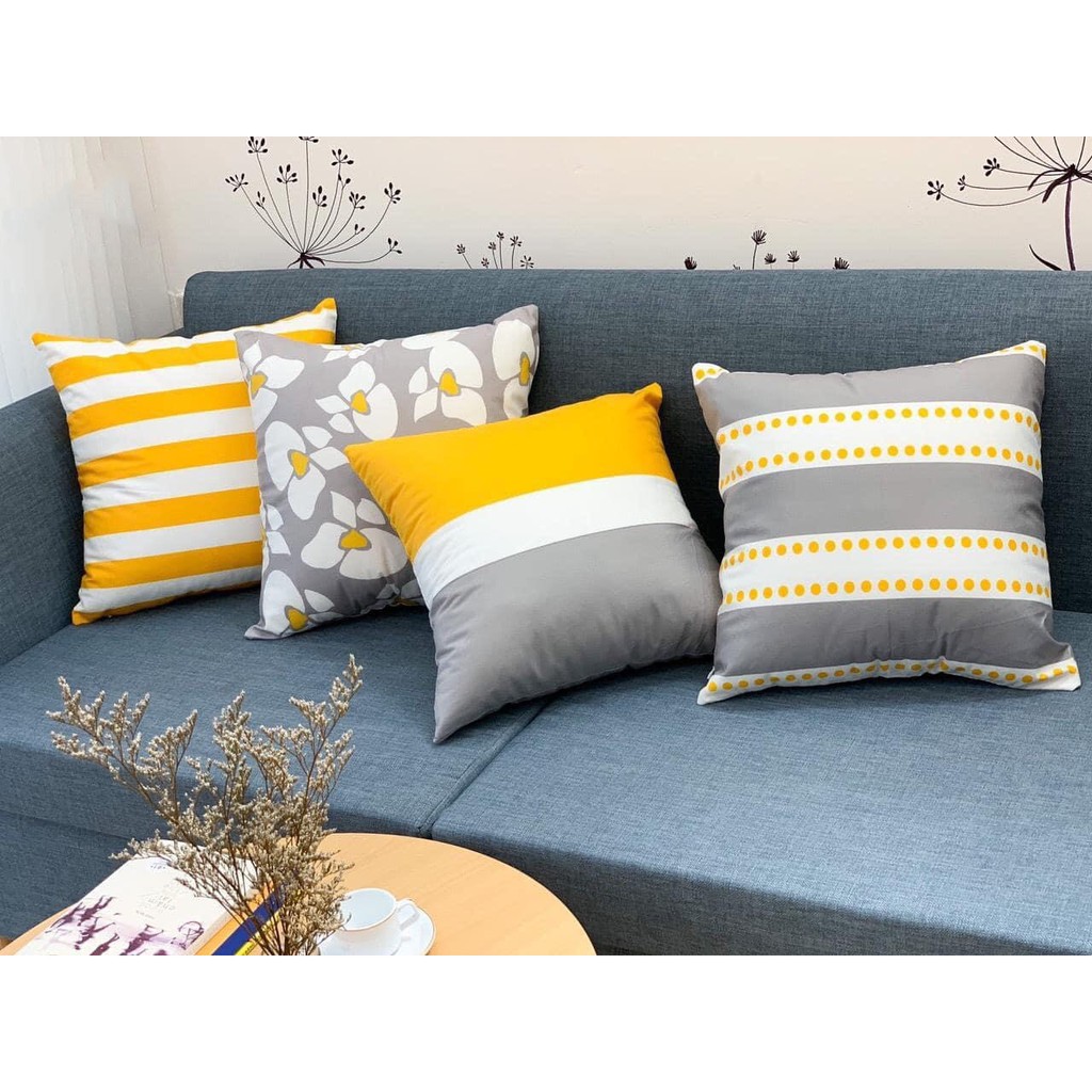 Vỏ gối tựa lưng sofa, vỏ gối tựa mẫu mới nhất 2021 vuông 45x45cm, chất liệu Nhung | BigBuy360 - bigbuy360.vn