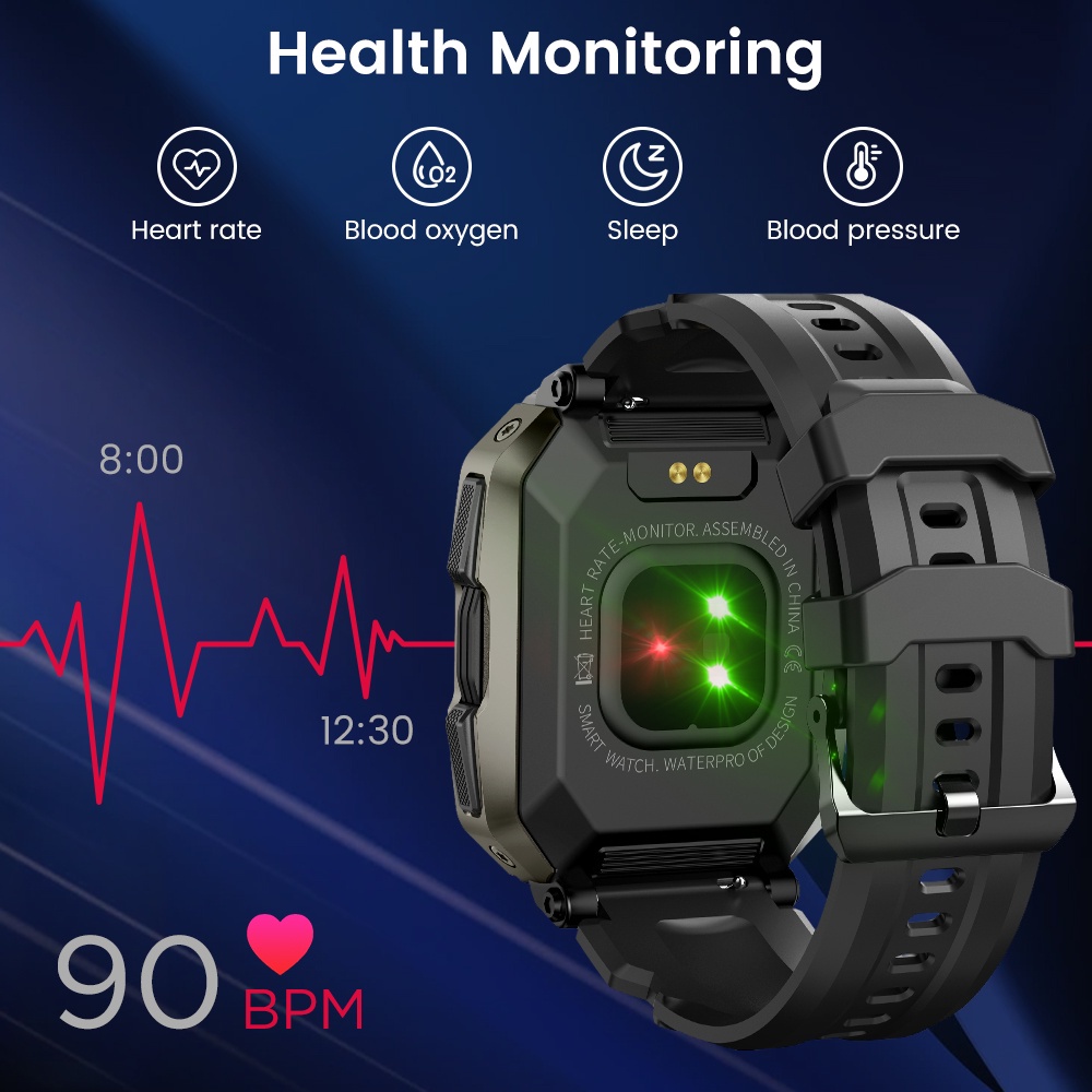 KOSPET TANK M1 Smartwatch Rugged Ngoài Trời Không Thấm Nước Đồng Hồ Thể Thao Cho Android IPhone