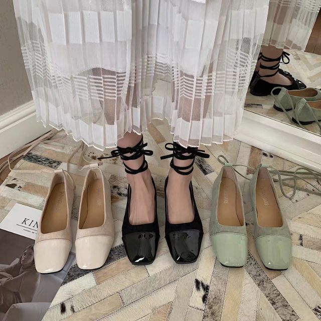 Giày búp bê có dây buộc [hàng order]