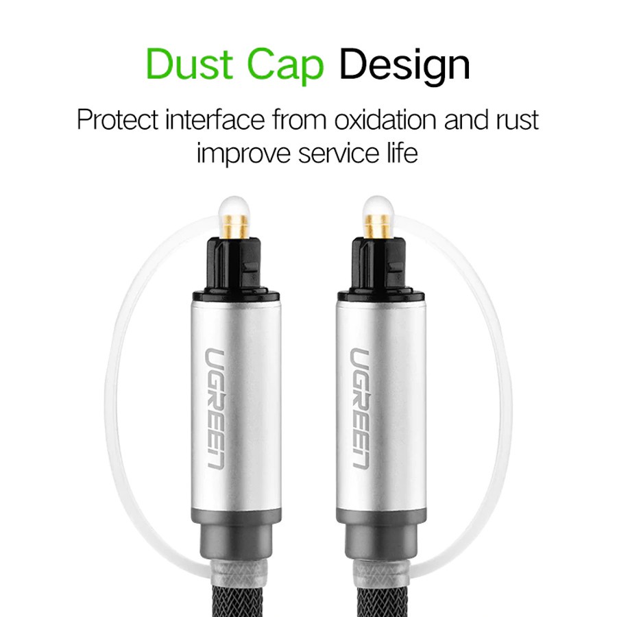 Cáp audio quang  dài 1m, 1.5m, 2m, 3m  Ugreen 10539. 10540.10541.10542 - Hàng Chính hãng
