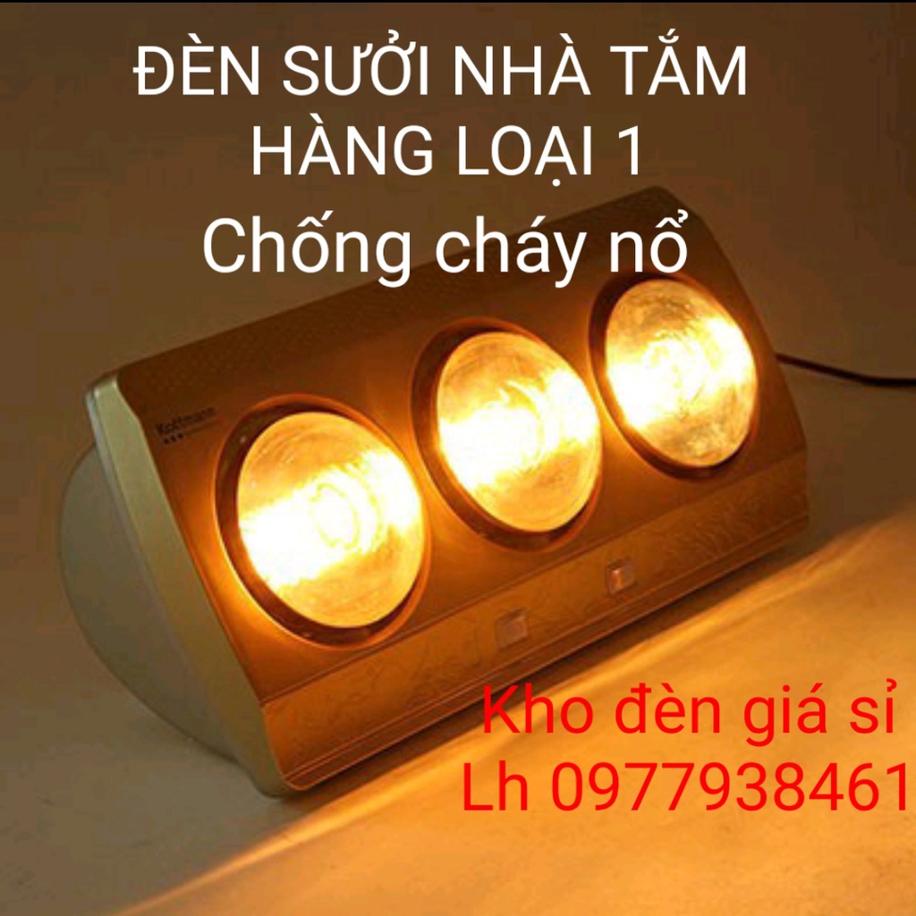 Đèn sưởi nhà tắm 3 bóng , Bóng đèn sưởi cao cấp ( Hàng loại 1 )