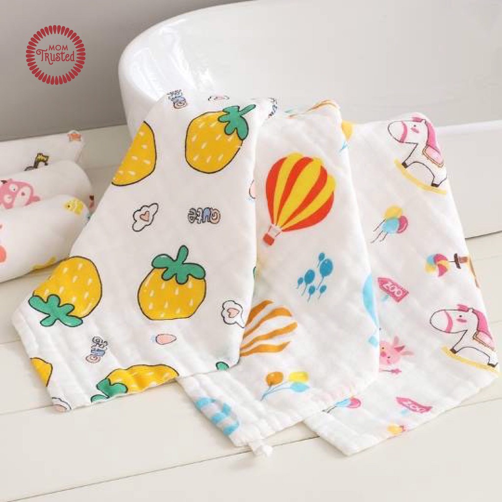 Hộp 6 khăn sữa cotton 6 lớp cho bé Mom Trusted – có bán sỉ