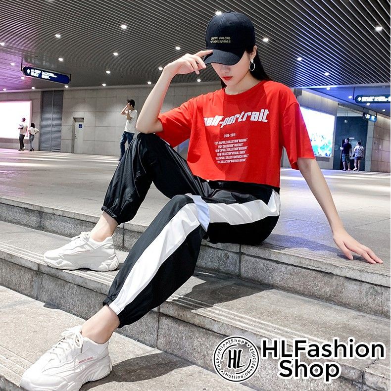 Áo croptop thun nữ Salf Portrair cực cool Hàn Quốc, áo thun nữ HLFashion