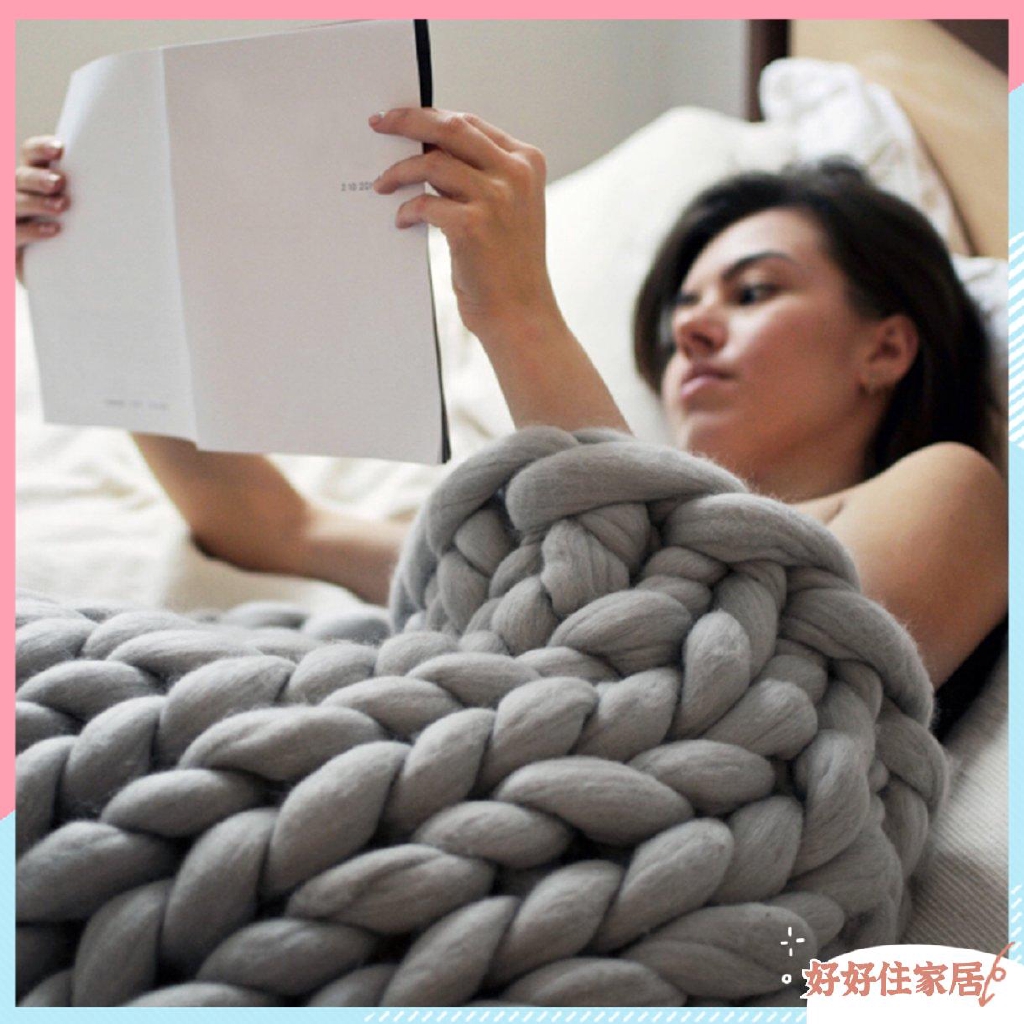 Chăn đan len sợi tỏ dày dặn thoải mái ấm áp