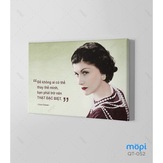 Bộ 01 Tranh Câu Nói Nổi Tiếng Của Coco Chanel Trang Trí Treo Tường Tạo Động Lực Cho Nhân Viên