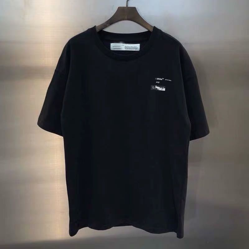 Off white Áo Thun Tay Ngắn Cổ Tròn In Hình Mũi Tên Đám Mây Thời Trang Xuân Hè Cho Nam Và Nữ