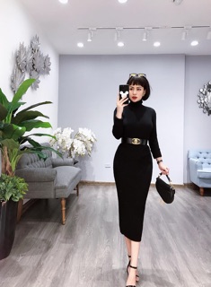 Đầm body len thỏ cao cấp