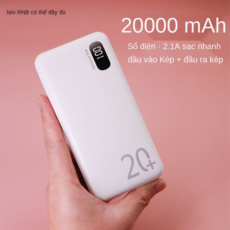 Pin sạc dự phòng mini di động sinh viên dung lượng cao 20000 mAh chính hãng Nguồn điện phù hợp cho Apple OP Huawei