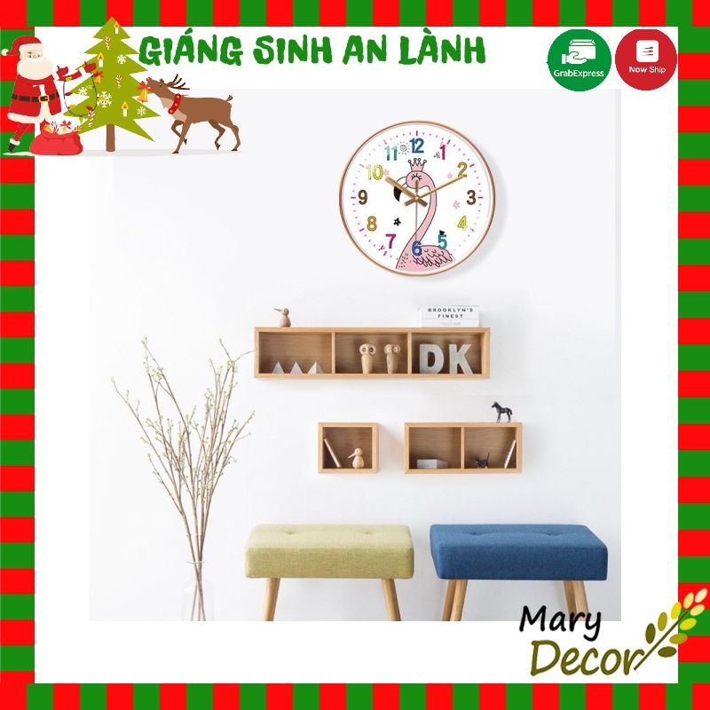 [SALE GIÁ HỦY DIỆT 30cm ] Đồng hồ treo tường quartz cao cấp kim trôi SIÊU HOẠT HÌNH dễ thương cho bé Mary Decor DH171-19