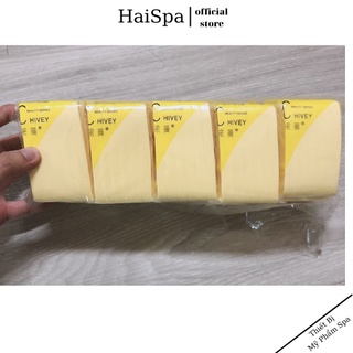 Bọt biển Mút nở rửa mặt 12 miếng, Mút rửa mặt - Haispa combo 5 gói