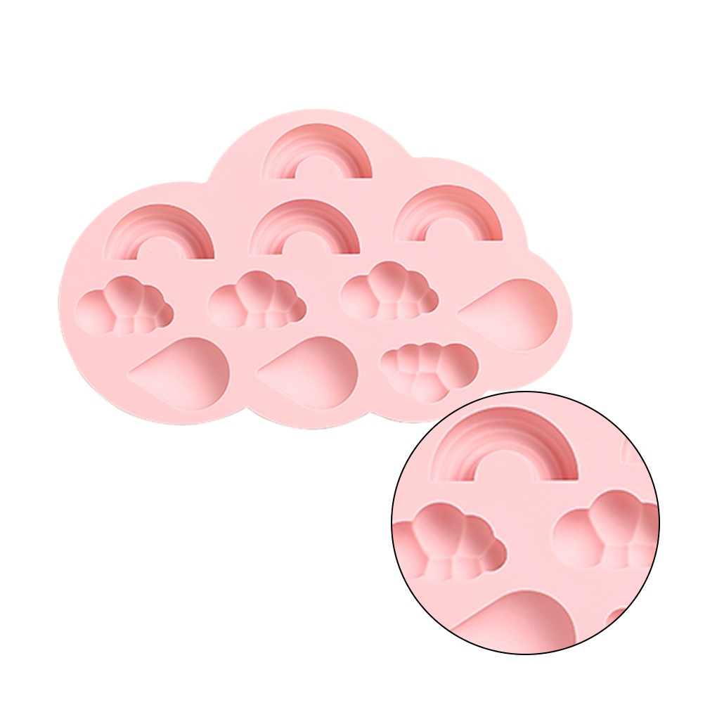 Khuôn Silicone Tạo Hình Đám Mây Cầu Vồng Trang Trí Bánh Độc Đáo