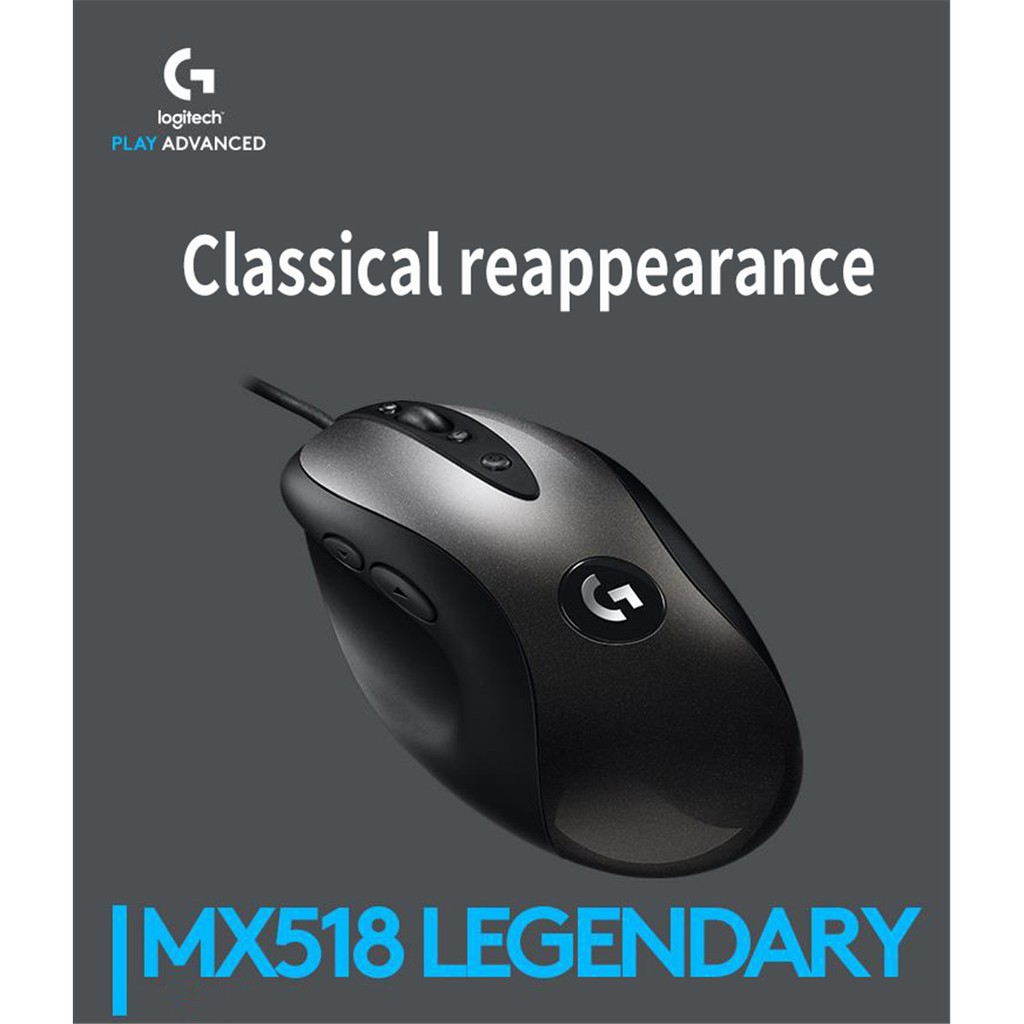 Logitech MX518 mouse game uses 16000 DPI hero mouse cable legend reborn as a fever class MouseGamer