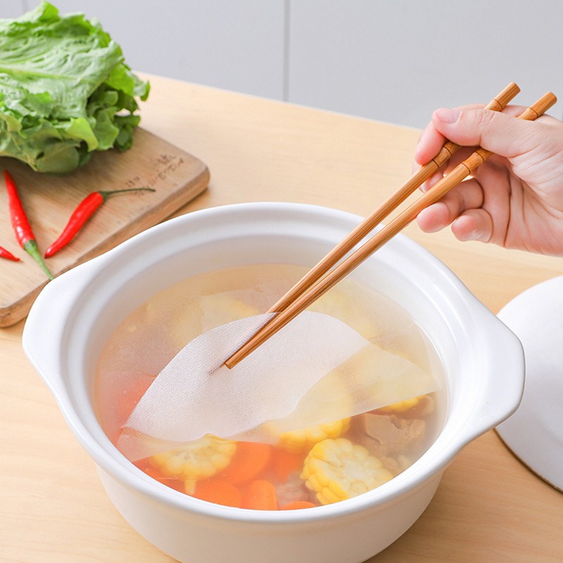 Set 12 giấy thấm dầu hình tròn màu trắng tiện dụng cho nhà bếp