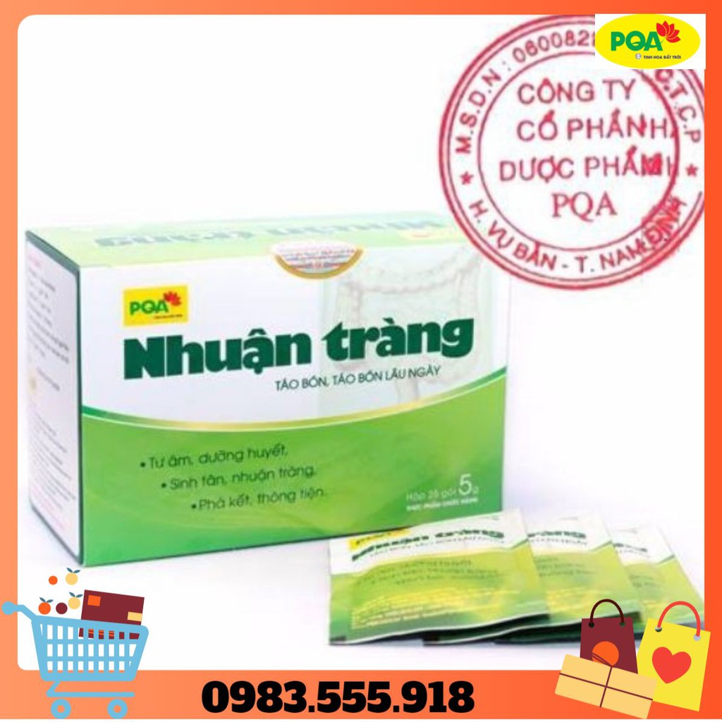 COMBO 2 hộp nhuận tràng cốm PQA - táo bón sau sinh, táo bón mãn tính, táo bón lâu ngày