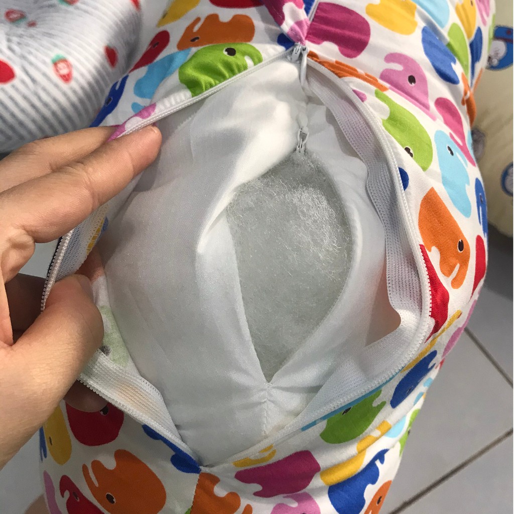 Gối chống trào ngược cho bé loại DÀY,ÊM vải cotton(tặng gối lõm)