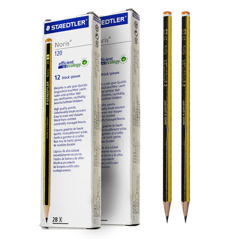 Bút chì đức staedtler 2B, HB hộp 12 cây đen vàng,gỗ mịn, got không gãy, chì Đức Noris 120, viết chì HB,2B- Loki store
