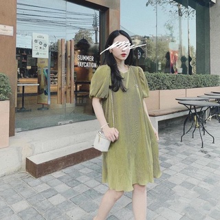 ⚡️KBPL⚡️ VÁY PHỐI CỔ DẬP LI NƠ TAY BỒNG