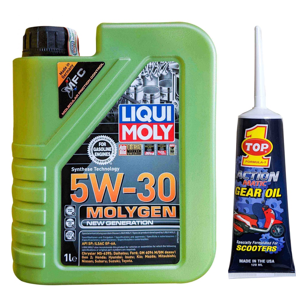 ( GIÁ KM ) Combo (1L) Dầu nhớt xe tay ga LIQUI MOLYGEN 5W30 1000ML + Nhớt lap hộp số Top 1 - Shopnhottot