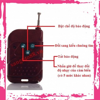 Báo động chống trộm rung nhà và xe máy.