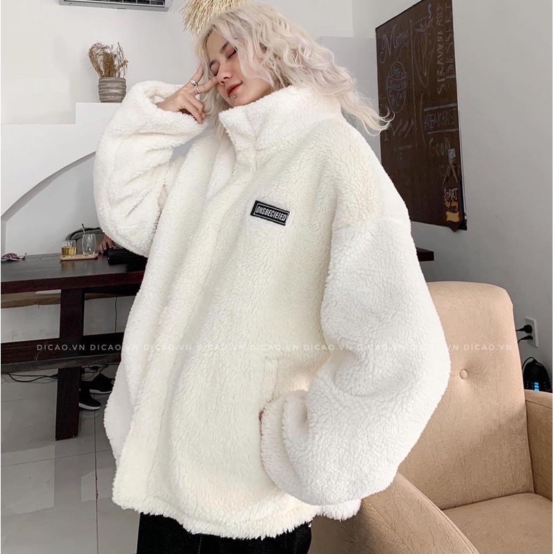 ÁO KHOÁC BÔNG LÔNG CỪU DÀY MẶC ĐƯỢC 2 MẶT