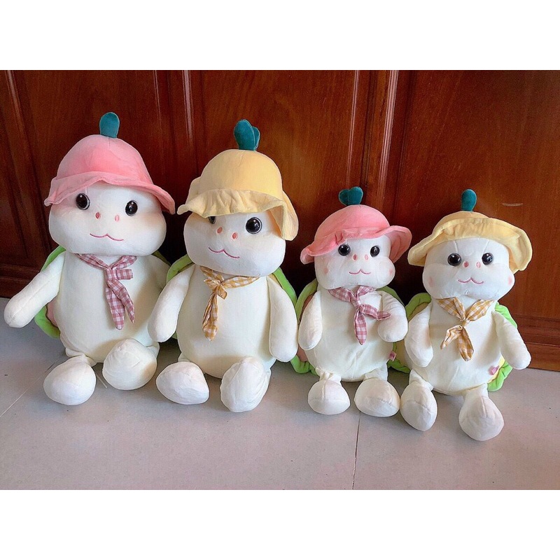 THÚ BÔNG RÙA CON ĐỘI NÓN 65cm Cao Cấp,Chất Miniso Mềm Nhũng