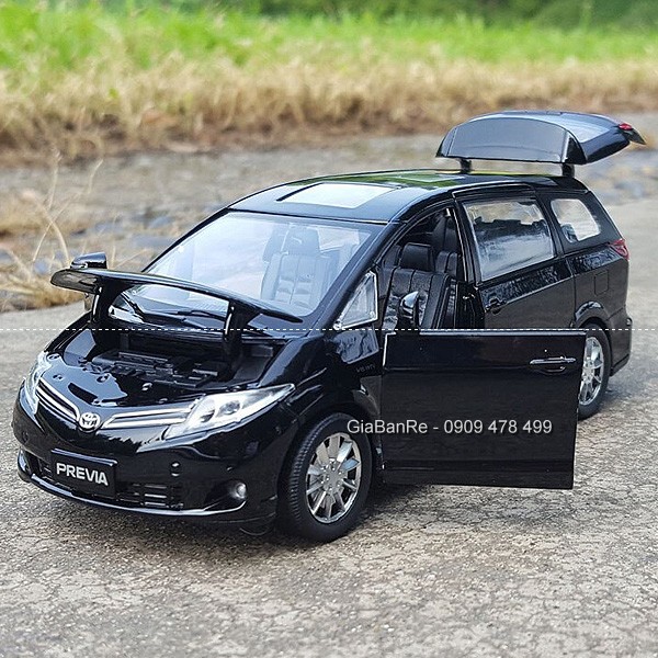 Xe Mô Hình Kim Loại Toyota Previa Tỉ Lệ 1:32 - Đen - 9867.2