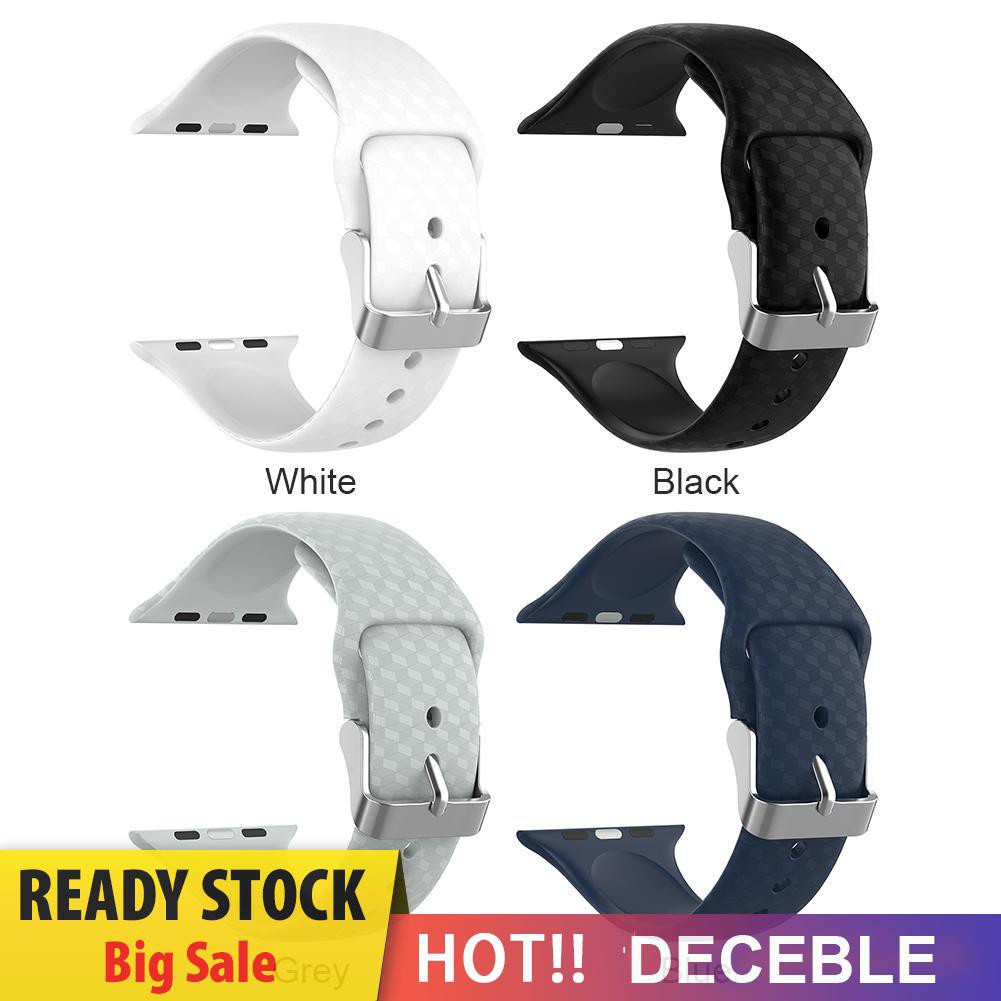 Deceble Soft Silicone Sports Strap Band for Apple Watch/iWatch Series 1 2 3 4 42mm