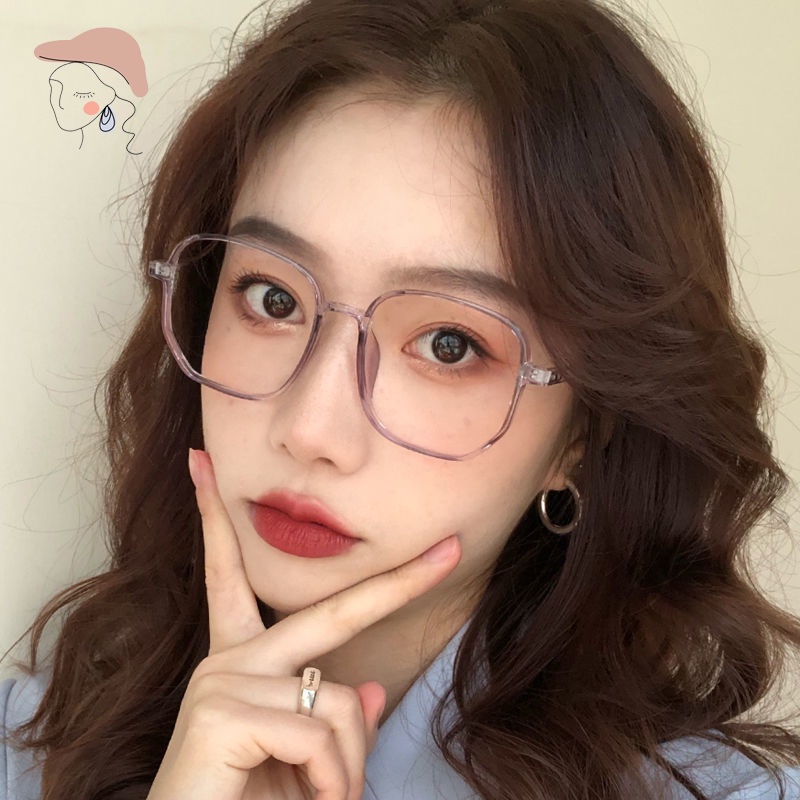 Kính Cận Trong Suốt Chống Bức Xạ Ánh Sáng Xanh Kiểu Hàn Quốc Cho Nữ