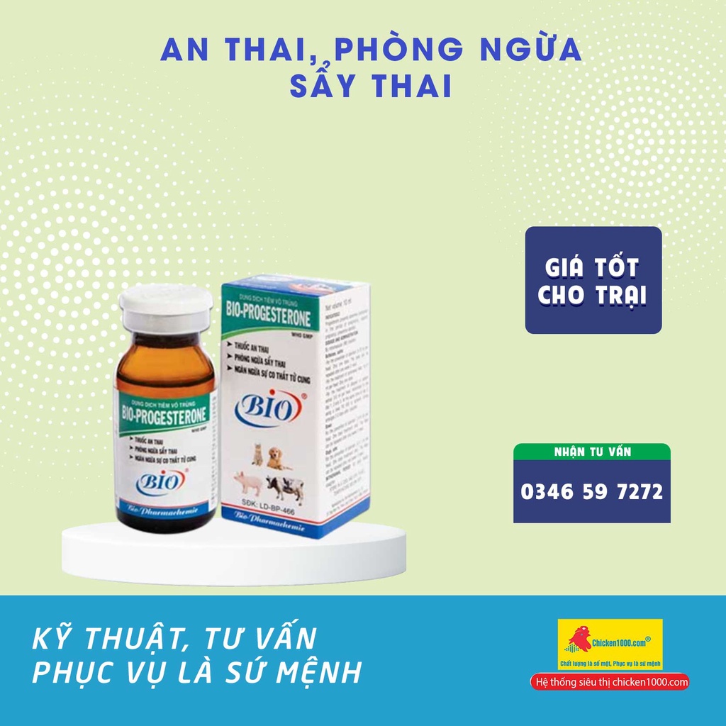Thú Y Bio Progesterone Giúp Nhanh Lên Giống Cho Gia Súc Heo, Bò, Ngựa, Dê