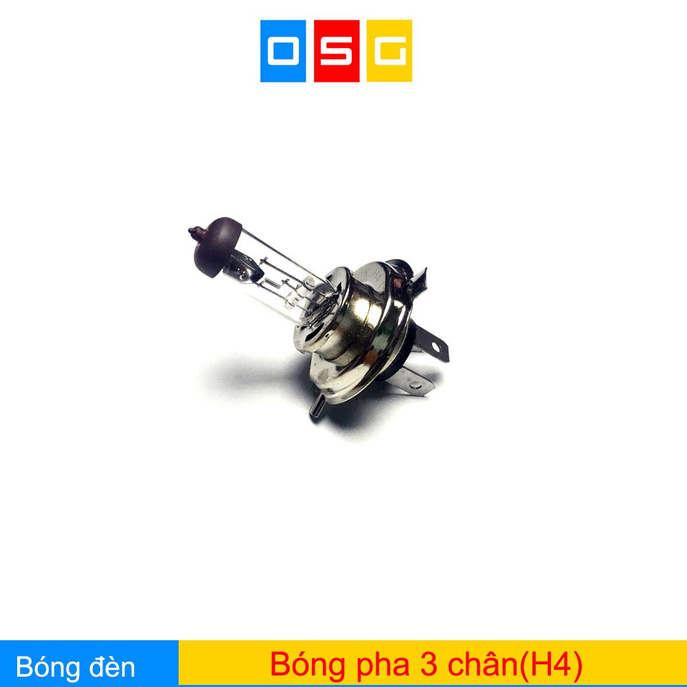 Bóng đèn pha 3 chân 35w tăng sáng đầu đen - Chân H4 cho wave rs, airblade, lick,..