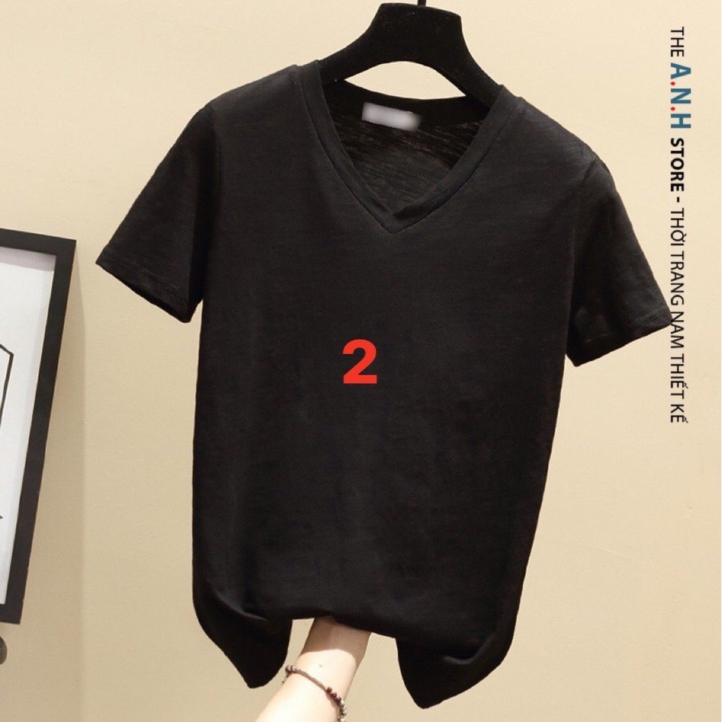 Áo thun xược cotton nữ cổ tim