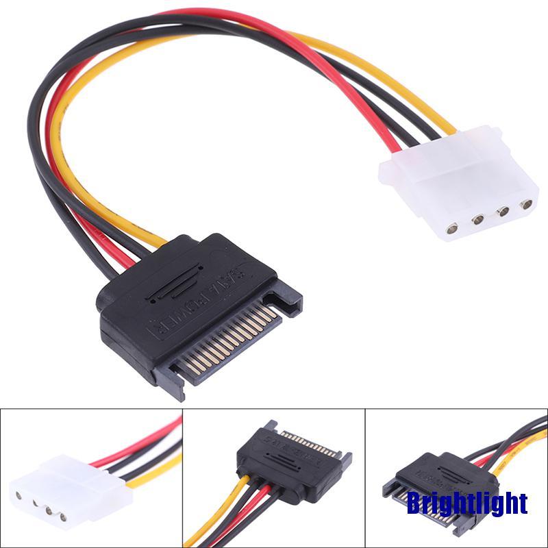 Dây Cáp Chuyển Đổi Sata Sang Ide 15 Pin Sata Male Sang Molex Ide 4 Pin Female