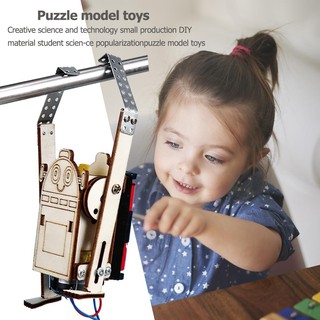 DIY Electric Robot Rope Climbing Model Experiments Kit Kids DIY Science Discovery Education Physics