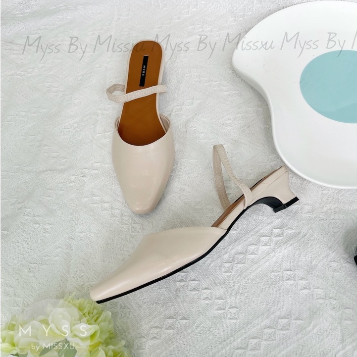 Giày nữ mũi vuông quai thun sau 3 cm thời trang MYSS - SU132