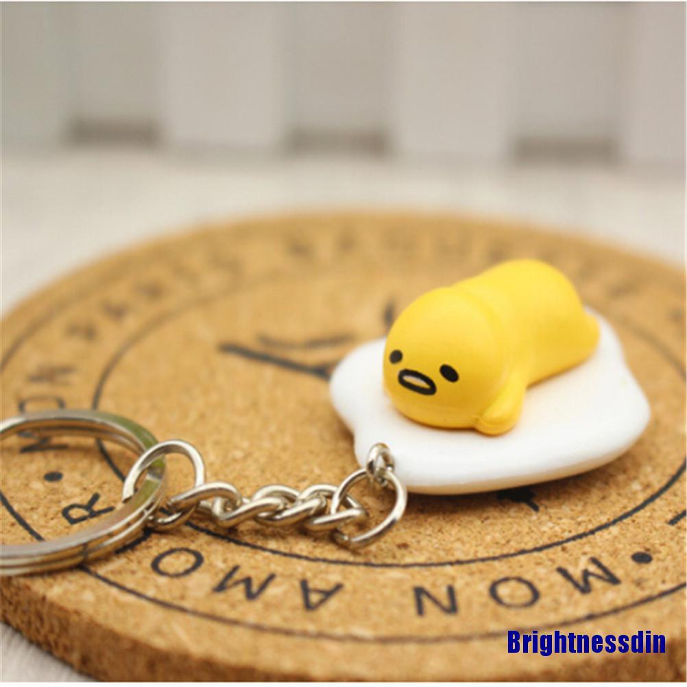 1 móc khóa hình quả trứng lười Gudetama bằng PVC 2-3cm