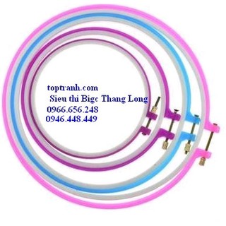 Khung thêu tranh chữ thập hình tròn đường kính 25 cm