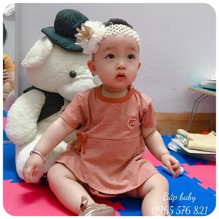 Bộ Body Cho Bé Gái BU BABY Cài Vai Ngắn Tay Kyomi Hè 2021 Dễ Thương