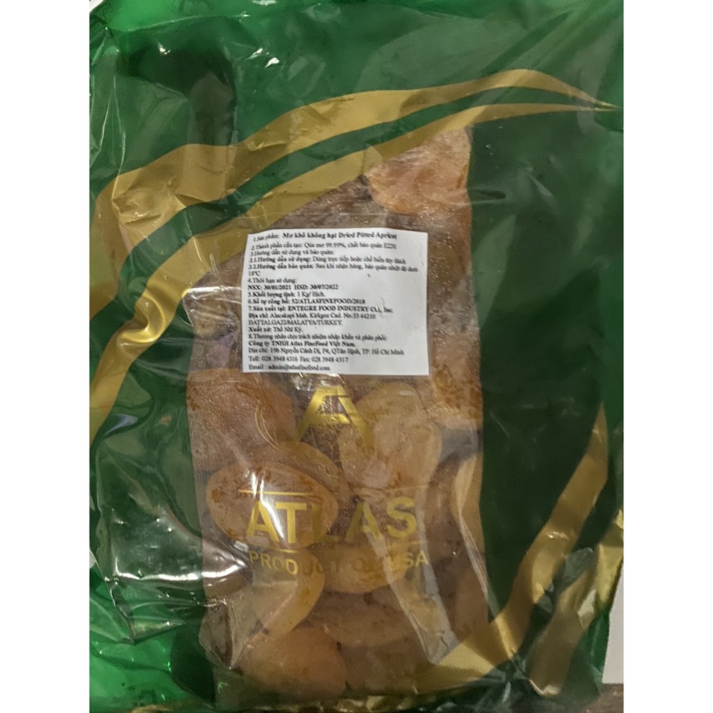 Mơ khô không hạt Driced Apricots 1KG